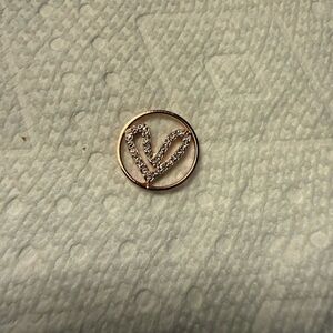 Origami Owl Medium Rose Gold Heart Window Plate